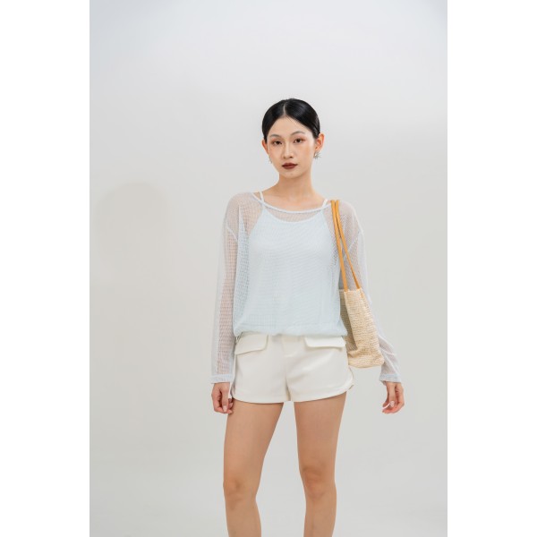 Knit Hollow Out Layered Top